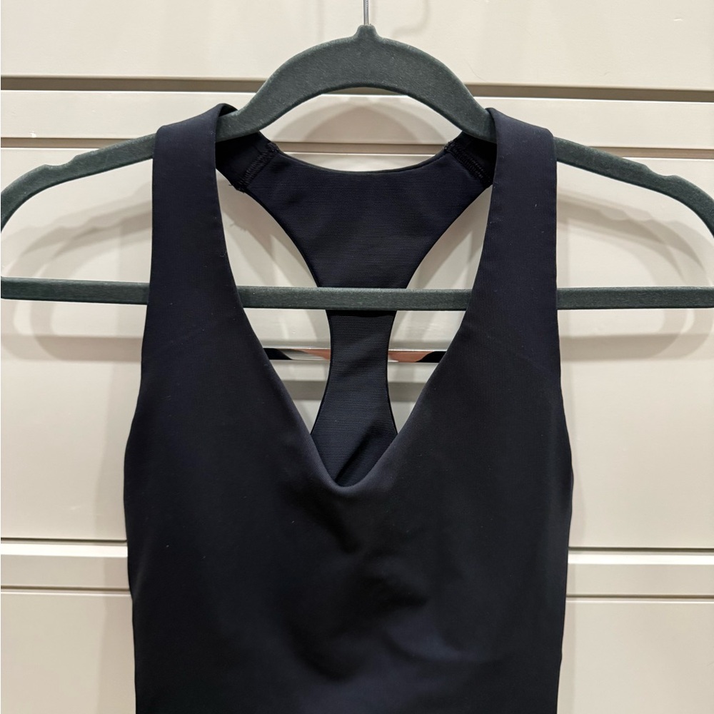 SPANX Black Crop Top with built in Bra